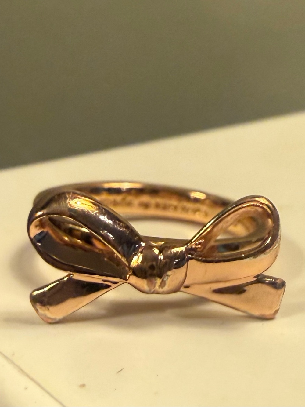 kate spade Rose Gold Bow Knot Ring Size 6 - Picture 2 of 9